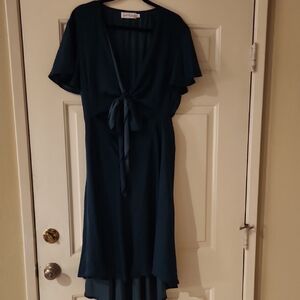 Petal & Pup Dark Teal High Low Dress